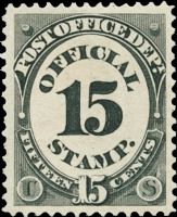 Scott O53<br />15c BLACK - Numeral 15 - Black<br />Pane Single<br /><span class=quot;smallerquot;>(reference or stock image)</span>