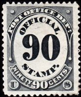 Scott O56<br />90c BLACK - Numeral 90 - Black<br />Pane Single<br /><span class=quot;smallerquot;>(reference or stock image)</span>