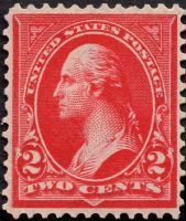 Scott 279B<br />2c George Washington - Red - Type IV (Pane /VB)<br />Pane Single<br /><span class=quot;smallerquot;>(reference or stock image)</span>