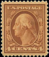 Scott 334<br />4c George Washington<br />Pane Single<br /><span class=quot;smallerquot;>(reference or stock image)</span>