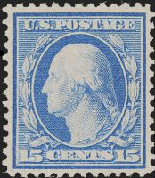 Scott 366<br />15c George Washington - Bluish Paper<br />Pane Single<br /><span class=quot;smallerquot;>(reference or stock image)</span>