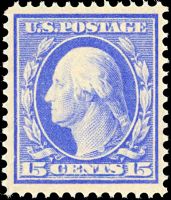 Scott 382<br />15c George Washington<br />Pane Single<br /><span class=quot;smallerquot;>(reference or stock image)</span>