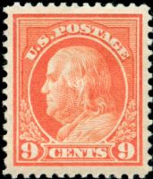 Scott 415<br />9c Benjamin Franklin<br />Pane Single<br /><span class=quot;smallerquot;>(reference or stock image)</span>