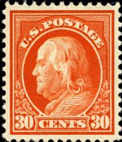 Scott 420<br />30c Benjamin Franklin<br />Pane Single<br /><span class=quot;smallerquot;>(reference or stock image)</span>