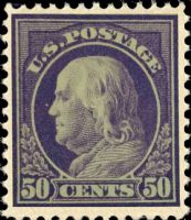 Scott 421<br />50c Benjamin Franklin<br />Pane Single<br /><span class=quot;smallerquot;>(reference or stock image)</span>