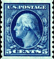 Scott 458<br />5c George Washington (Coil)<br />Coil Single<br /><span class=quot;smallerquot;>(reference or stock image)</span>