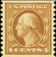 Scott 495<br />4c George Washington (Coil)<br />Coil Single<br /><span class=quot;smallerquot;>(reference or stock image)</span>