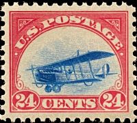 Scott C3<br />24c Curtis JN 'Jenny' - Blue & Carmine<br />Pane Single: VF-NH<br /><span class=quot;smallerquot;>(reference or stock image)</span>
