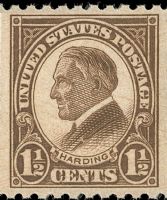Scott 605<br />1½c Warren G. Harding (Coil)<br />Coil Single<br /><span class=quot;smallerquot;>(reference or stock image)</span>