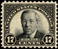 Scott 697<br />17c Woodrow Wilson <br />Pane Single<br /><span class=quot;smallerquot;>(reference or stock image)</span>