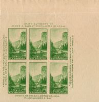 Scott 769<br />6c | 1c Yosemite National Park - CA<br />Souvenir Sheet of 6<br /><span class=quot;smallerquot;>(reference or stock image)</span>