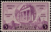 Scott 782<br />3c Arkansas Statehood Centennial<br />Pane Single<br /><span class=quot;smallerquot;>(reference or stock image)</span>