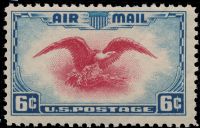 Scott C23<br />6c Eagle - Dark-Blue & Carmine<br />Pane Single<br /><span class=quot;smallerquot;>(reference or stock image)</span>