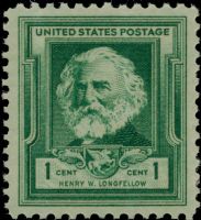 Scott 864<br />1c Henry Wadsworth Longfellow<br />Pane Single<br /><span class=quot;smallerquot;>(reference or stock image)</span>