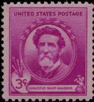 Scott 886<br />3c Augustus Saint-Gaudens<br />Pane Single<br /><span class=quot;smallerquot;>(reference or stock image)</span>