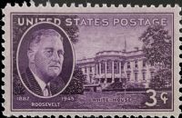 Scott 932<br />3c White House - Franklin D. Roosevelt Memorial<br />Pane Single<br /><span class=quot;smallerquot;>(reference or stock image)</span>
