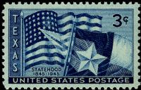 Scott 938<br />3c Texas Statehood Centennial<br />Pane Single<br /><span class=quot;smallerquot;>(reference or stock image)</span>
