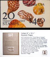 Scott BK146<br />$4.40 | 22c Seashells<br />Booklet<br /><span class=quot;smallerquot;>(reference or stock image)</span>
