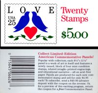Scott BK169<br />$5.00 | 25c Love: Blue Birds<br />Booklet<br /><span class=quot;smallerquot;>(reference or stock image)</span>