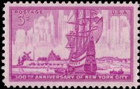 Scott 1027<br />3c New York City<br />Pane Single<br /><span class=quot;smallerquot;>(reference or stock image)</span>