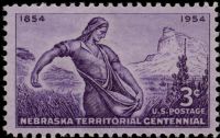 Scott 1060<br />3c Nebraska Territory Centenary<br />Pane Single<br /><span class=quot;smallerquot;>(reference or stock image)</span>