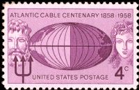 Scott 1112<br />4c Atlantic Telegraph Cable Centenary<br />Pane Single<br /><span class=quot;smallerquot;>(reference or stock image)</span>