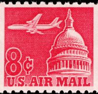 Scott C65<br />8c Jet Airliner Over Capitol - Carmine (Coil)<br />Coil Single<br /><span class=quot;smallerquot;>(reference or stock image)</span>