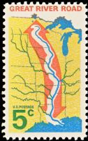 Scott 1319<br />5c Great River Road<br />Pane Single<br /><span class=quot;smallerquot;>(reference or stock image)</span>
