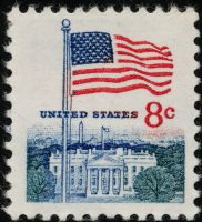Scott 1338F<br />8c Flag Over the White House - Huck Press<br />Pane Single<br /><span class=quot;smallerquot;>(reference or stock image)</span>