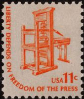 Scott 1593<br />11c Printing Press<br />Pane Single<br /><span class=quot;smallerquot;>(reference or stock image)</span>