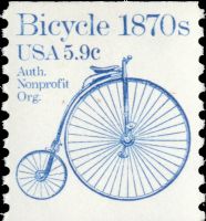 Scott 1901<br />5½c Bicycle 1870s - Auth. Nonprofit Org. (Coil)<br />Coil Single<br /><span class=quot;smallerquot;>(reference or stock image)</span>