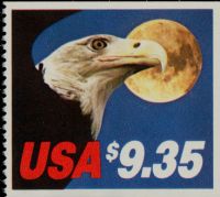 Scott 1909<br />$9.35 Express Mail - Eagle and Moon (VB)<br />Booklet Pane Single<br /><span class=quot;smallerquot;>(reference or stock image)</span>