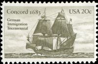 Scott 2040<br />20c U.S. / Germany Immigration Tricentennial<br />Pane Single<br /><span class=quot;smallerquot;>(reference or stock image)</span>
