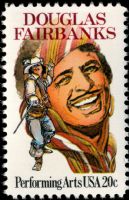 Scott 2088<br />20c Douglas Fairbanks<br />Pane Single<br /><span class=quot;smallerquot;>(reference or stock image)</span>