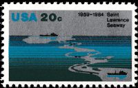 Scott 2091<br />20c St Lawrence Seaway<br />Pane Single<br /><span class=quot;smallerquot;>(reference or stock image)</span>