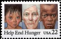 Scott 2164<br />22c Help End Hunger<br />Pane Single<br /><span class=quot;smallerquot;>(reference or stock image)</span>