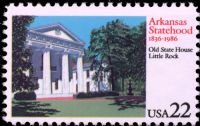 Scott 2167<br />22c Arkansas Statehood Sesquicentennial<br />Pane Single<br /><span class=quot;smallerquot;>(reference or stock image)</span>