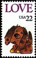 Scott 2202<br />22c Love - Puppy<br />Pane Single<br /><span class=quot;smallerquot;>(reference or stock image)</span>
