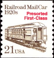 Scott 2265<br />21c Railroad Mail Car 1920s - Bureau Precancel Presorted First-Class (Coil)<br />Coil Single<br /><span class=quot;smallerquot;>(reference or stock image)</span>