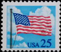Scott 2278<br />25c Flag and Clouds<br />Pane Single<br /><span class=quot;smallerquot;>(reference or stock image)</span>