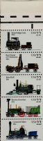 Scott 2362-2366; 2366a<br />22c Locomotives (VB)<br />See <a href=quot;https://www.bardostamps.com/back-of-book-united-states-stamps/1950/scott-catalog-BK163quot;>BK163</a><br />Booklet Pane of 5 #2362-2366 (5 designs)<br /><span class=quot;smallerquot;>(reference or stock image)</span>