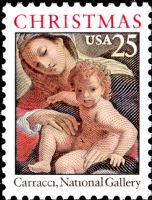 Scott 2427<br />25c Madonna and Child by Caracci (Pane / VB)<br />Pane Single<br /><span class=quot;smallerquot;>(reference or stock image)</span>
