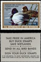Scott RW56<br />$12.50 Lesser Scaup - Issued 1989<br />Pane Single<br /><span class=quot;smallerquot;>(reference or stock image)</span>