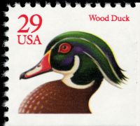 Scott 2485<br />29c Wood Duck - Red Denonination (VB)<br />Booklet Pane Single<br /><span class=quot;smallerquot;>(reference or stock image)</span>