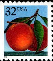 Scott 2487 (& 2488)<br />32c Peach (VB)<br />Booklet Pane Single<br /><span class=quot;smallerquot;>(reference or stock image)</span>