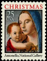 Scott 2514<br />25c Madonna and Child by Antonello (VB / Pane)<br />Pane Single<br /><span class=quot;smallerquot;>(reference or stock image)</span>