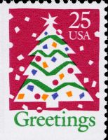Scott 2516<br />25c Christmas Tree (VB)<br />Booklet Pane Single<br /><span class=quot;smallerquot;>(reference or stock image)</span>