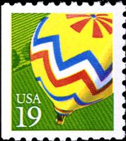 Scott 2530<br />19c Hot-Air Balloon (VB)<br />Booklet Pane Single<br /><span class=quot;smallerquot;>(reference or stock image)</span>