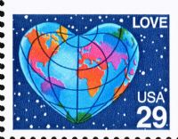 Scott 2536<br />29c Love: Earth Heart (VB)<br />Booklet Pane Single<br /><span class=quot;smallerquot;>(reference or stock image)</span>
