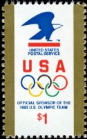 Scott 2539<br />$1.00 Eagle and Olympic Rings<br />Pane Single<br /><span class=quot;smallerquot;>(reference or stock image)</span>